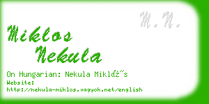 miklos nekula business card